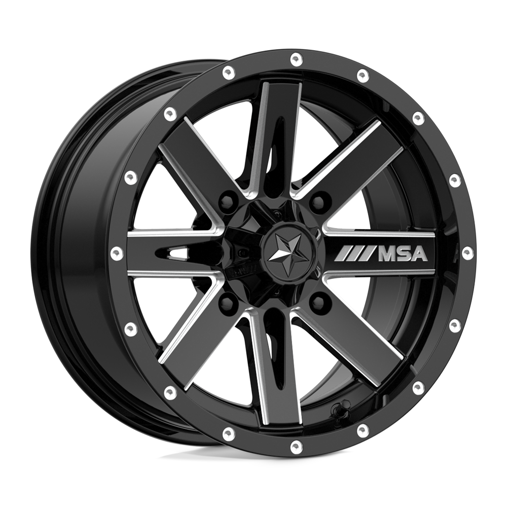 MSA Offroad Wheels M41 Boxer 14x7 4x110 10 86 Gloss Black Milled