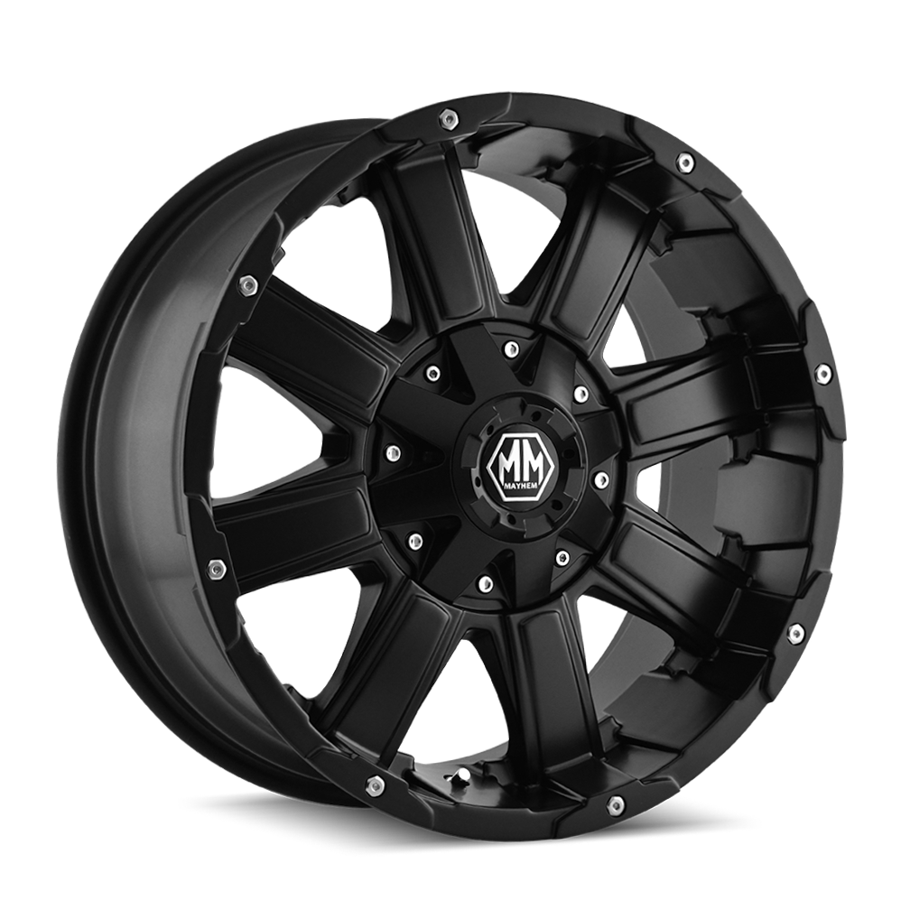 MAYHEM CHAOS 8030 20x9 5x127 5x135 -12 87 MATTE BLACK - TheWheelShop.ca