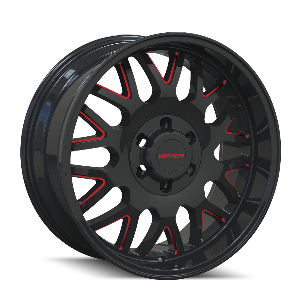 MAYHEM TRIPWIRE 8110 20x10 8x170  -19 130.8 BLACK W/PRISM RED - TheWheelShop.ca