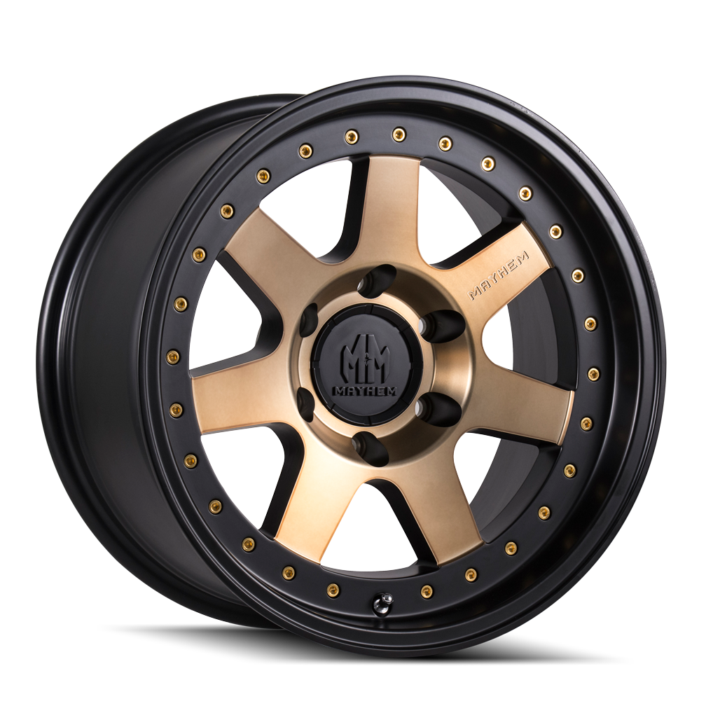 MAYHEM PRODIGY 8300 18x9 8x165.1  0 130.8 MATTE BLACK W/BRONZE TINT - TheWheelShop.ca