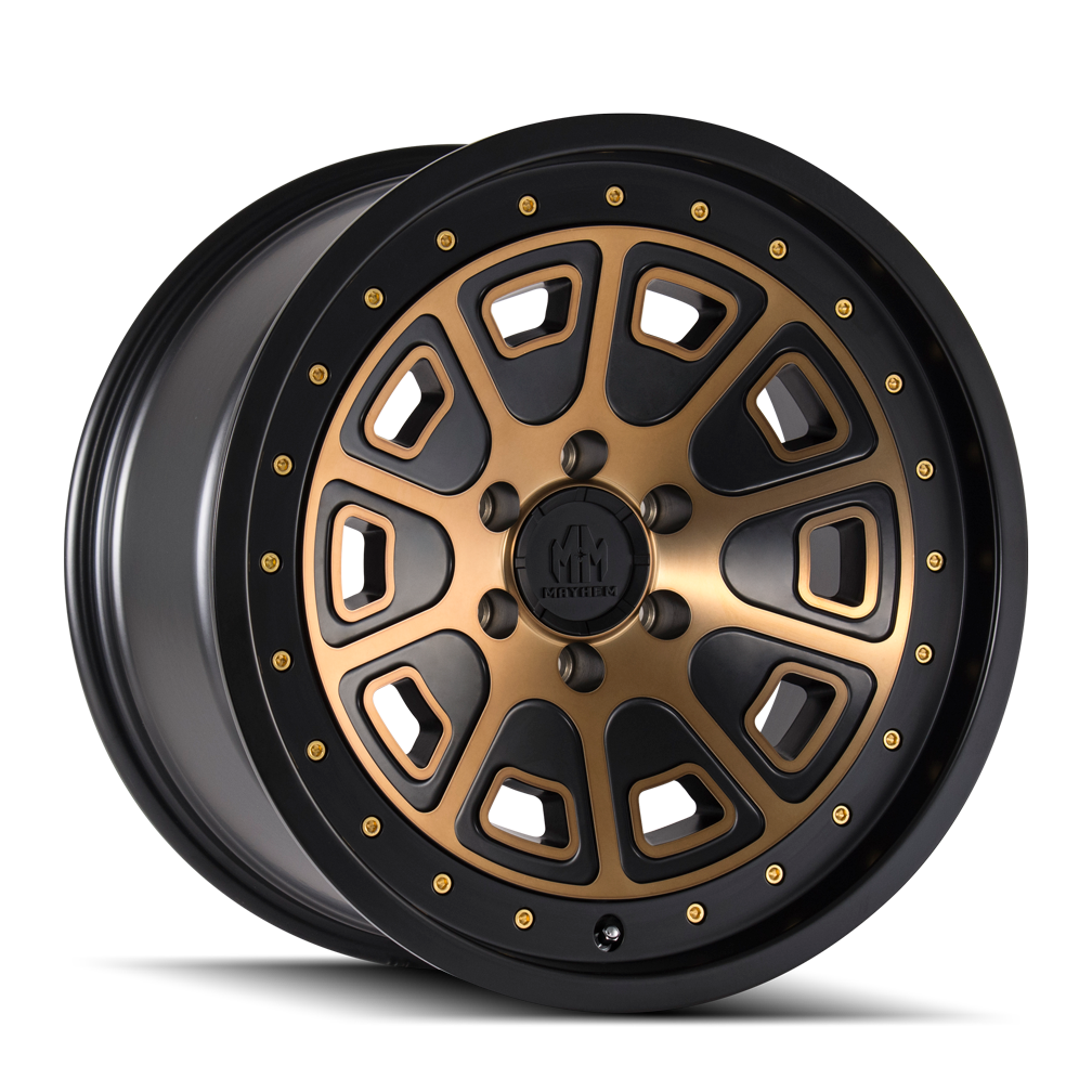 MAYHEM FLAT IRON 8301 20x9 6x135  0 87.1 MATTE BLACK W/ BROZNE TINT - TheWheelShop.ca
