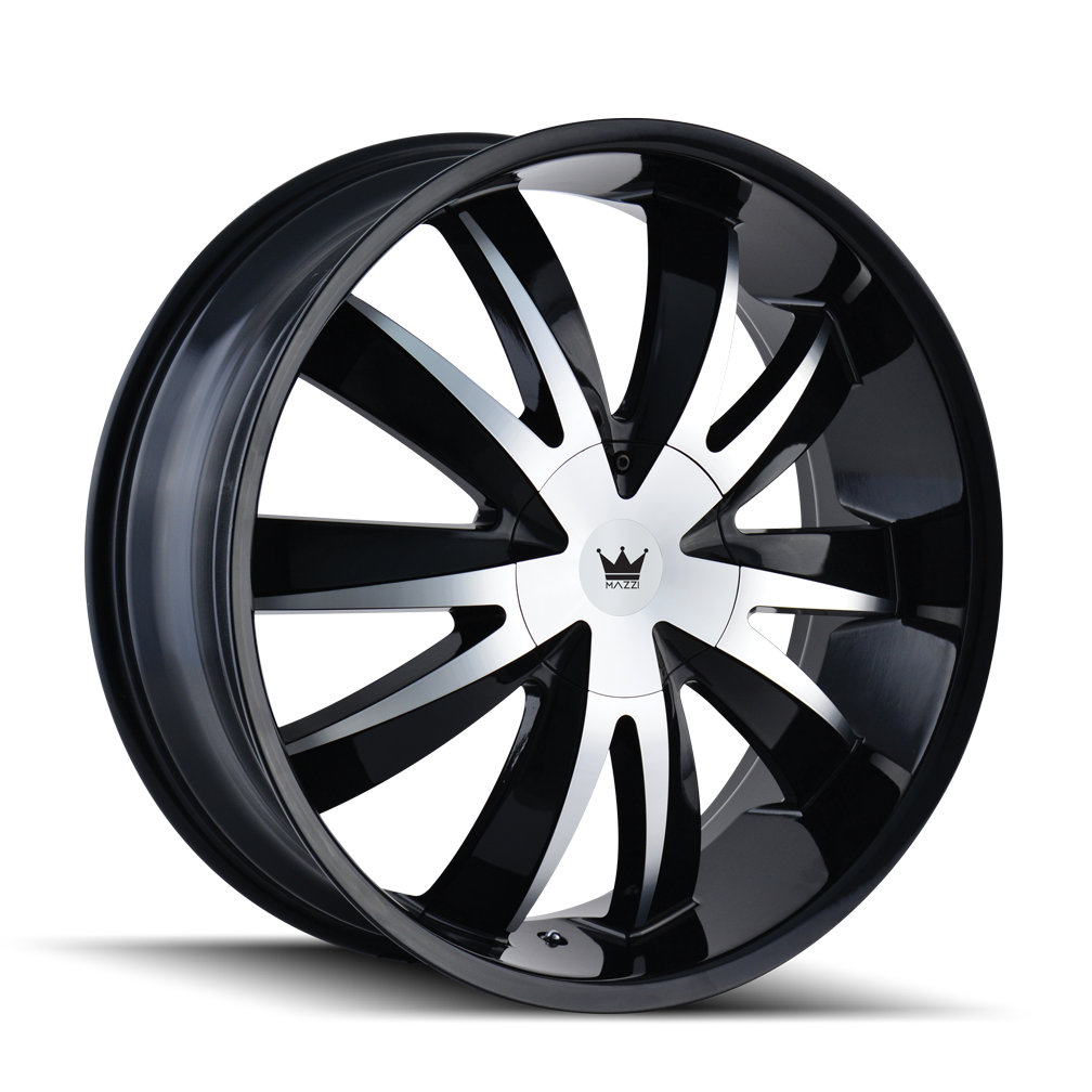 MAZZI EDGE 337 20x8.5 5x110 5x115 35 72.56 GLOSS BLACK/MACHINED FACE - TheWheelShop.ca