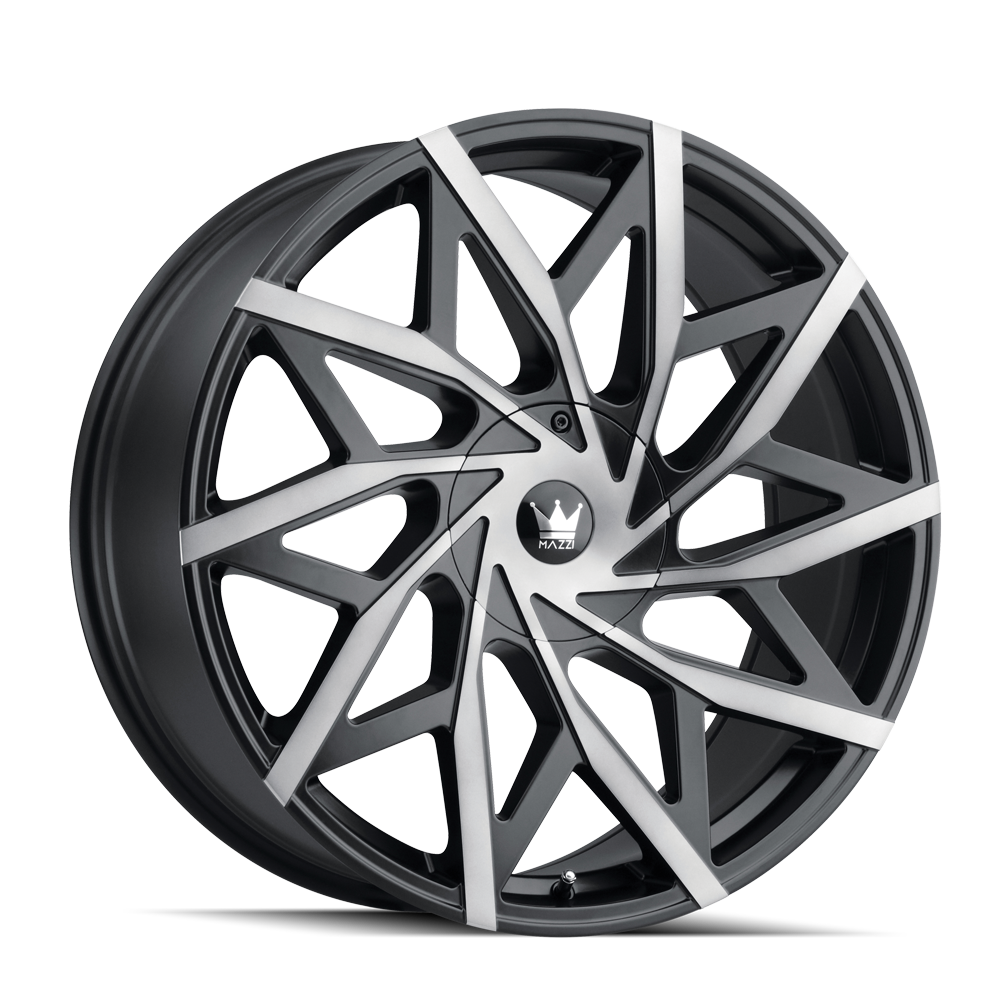MAZZI BIG EASY 372 20x8.5 5x108 5x114.3 35 72.6 MATTE BLACK W/DARK TINT - TheWheelShop.ca