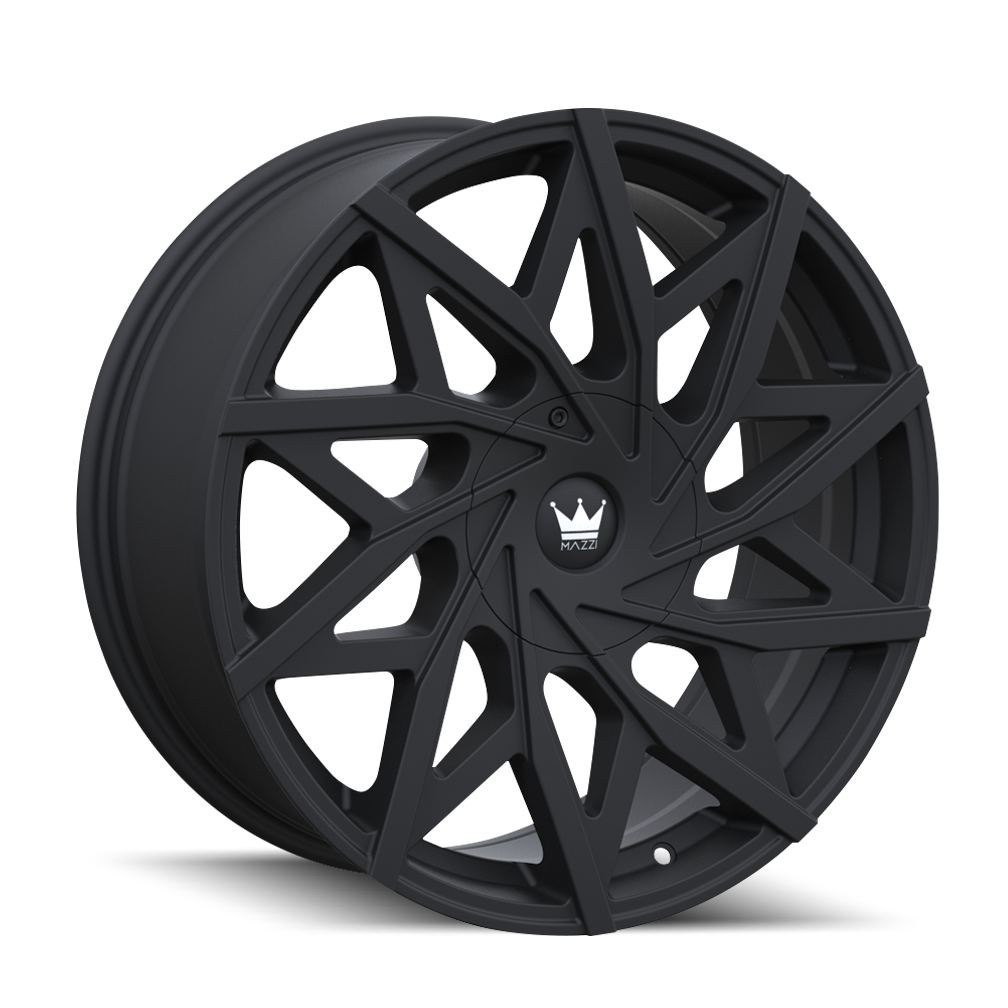 MAZZI BIG EASY 372 18x8 5x108 5x114.3 35 72.6 MATTE BLACK - TheWheelShop.ca