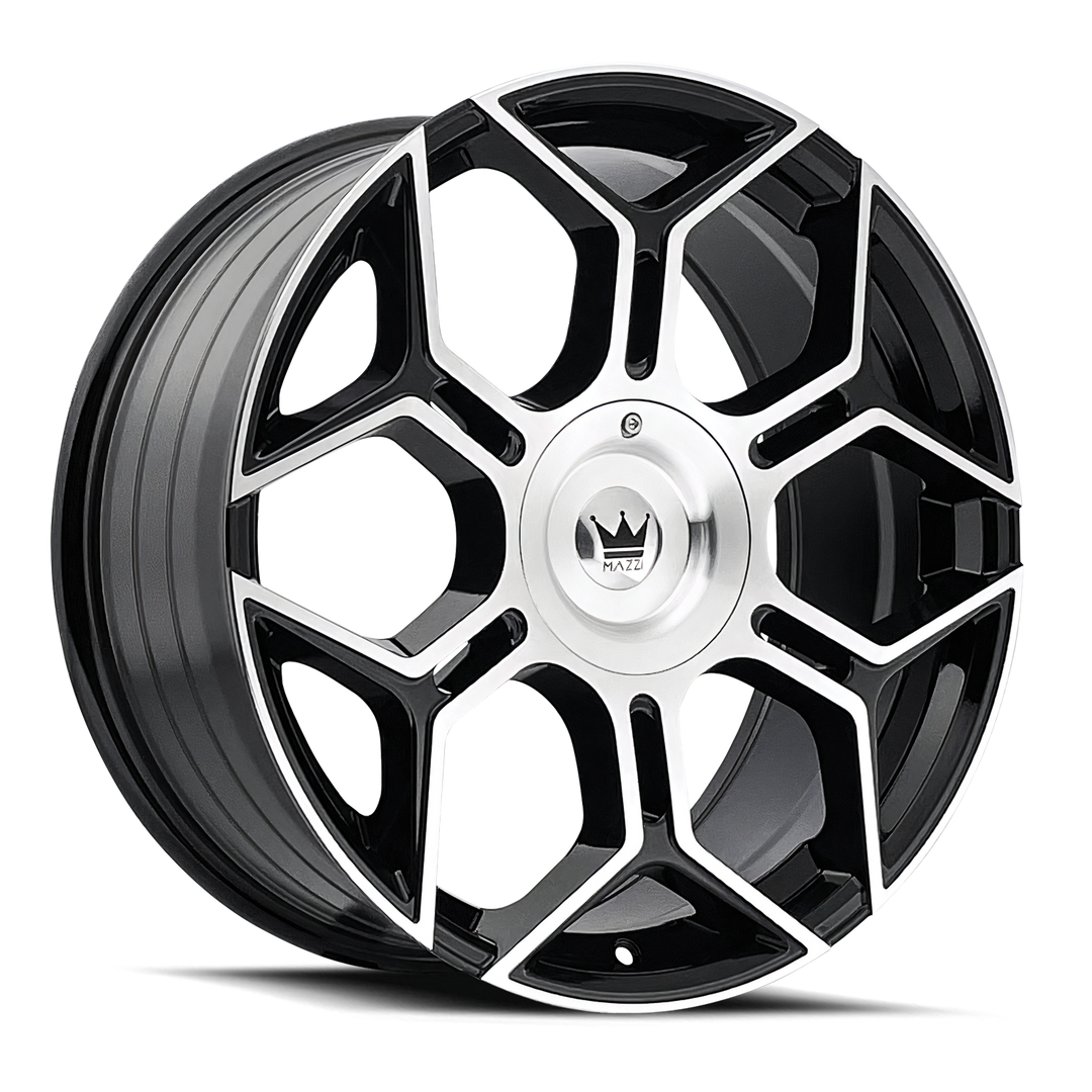 Mazzi Libra 379 20x8.5 5x112 5x120 35 74.1 Gloss Black Machined