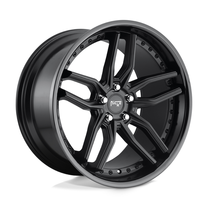 Niche 1PC M194 Methos 19x9.5 5x112 48 66.56 Gloss Black Matte Black