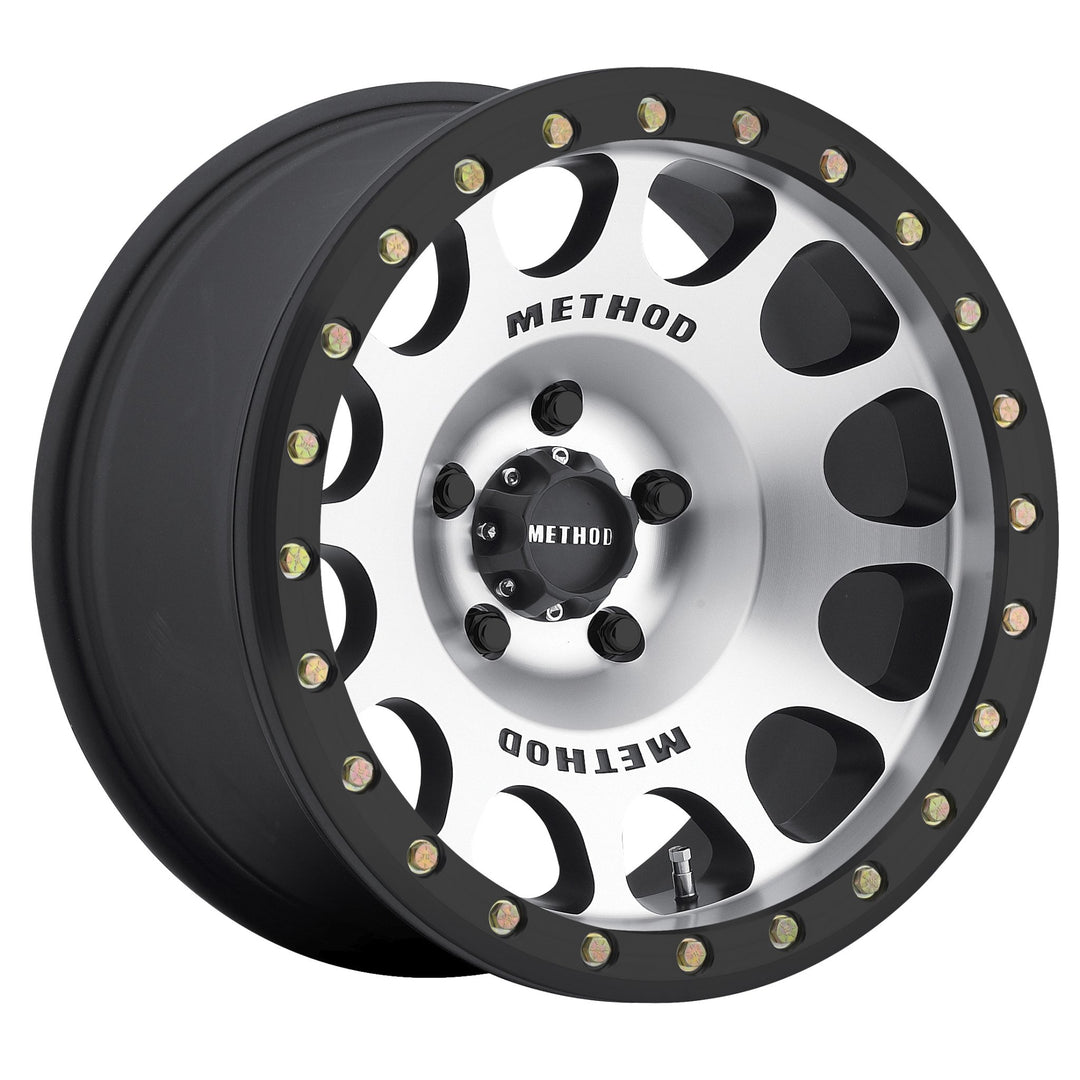 METHOD RACE WHEELS MR105 BEADLOCK 17X9 5X127 ET-38 71.5CB MACHINED WITH MATTE BLACK RING