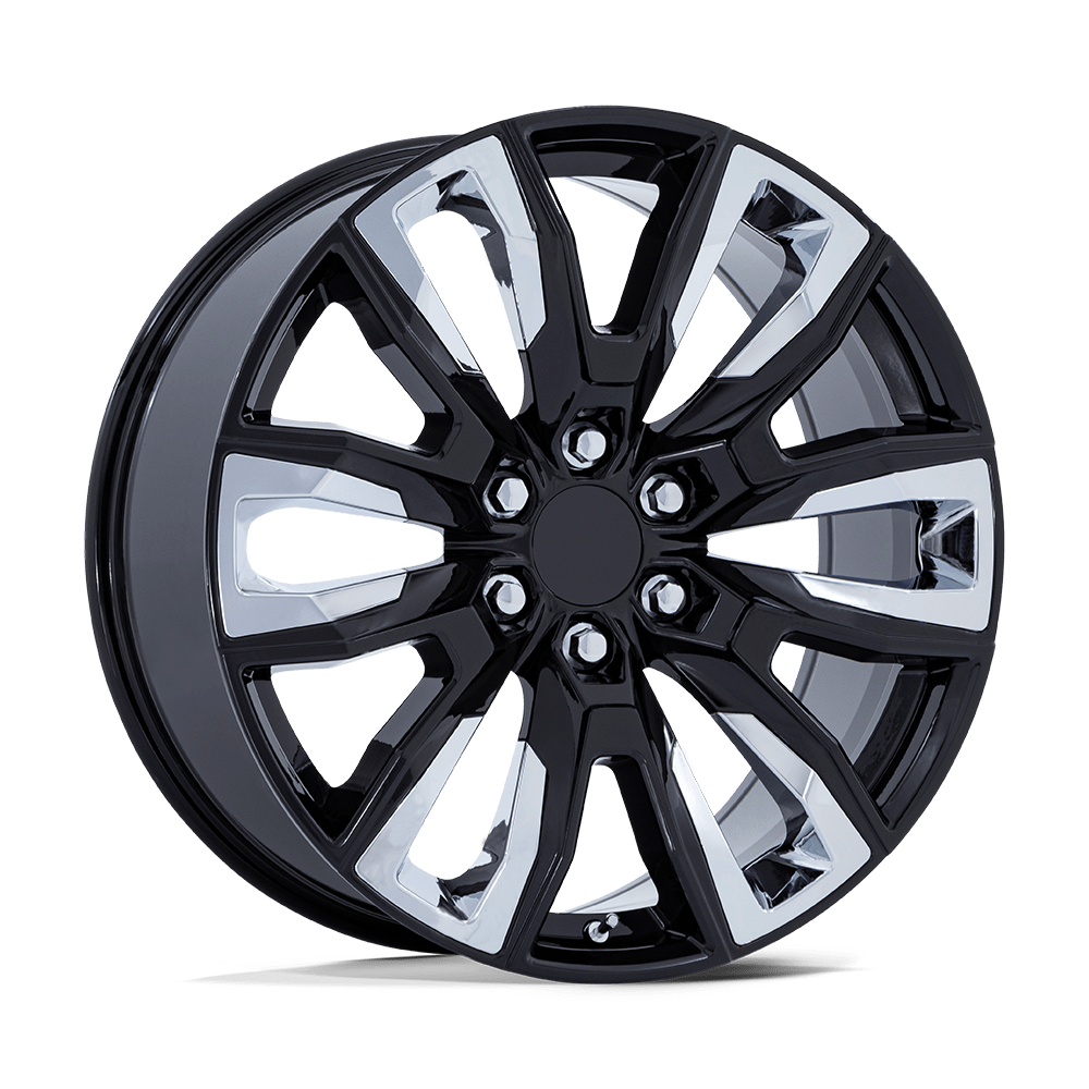 Performance Replicas Pr225 22x9 6x139.7 28 78.1 Gloss Black With Chrome Accents