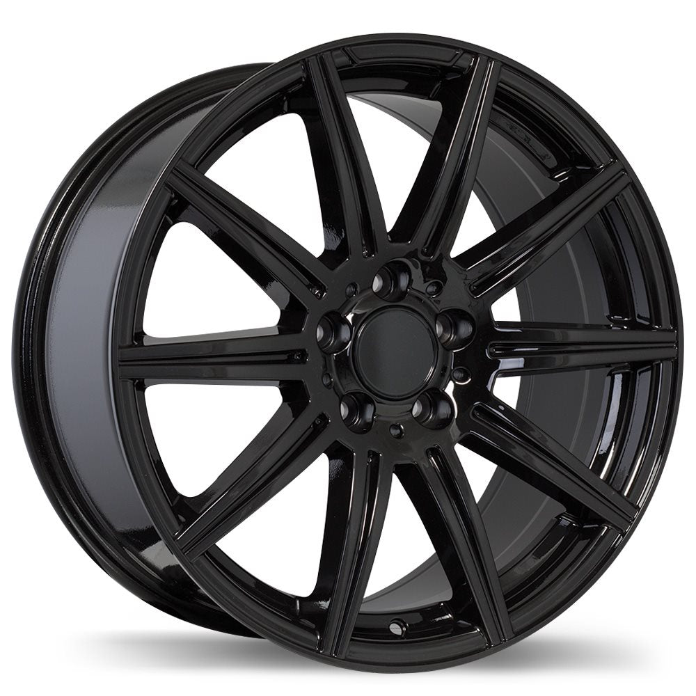 REPLIKA R157 18X8.0 5X112MM +32 66.5 GLOSS BLACK - TheWheelShop.ca