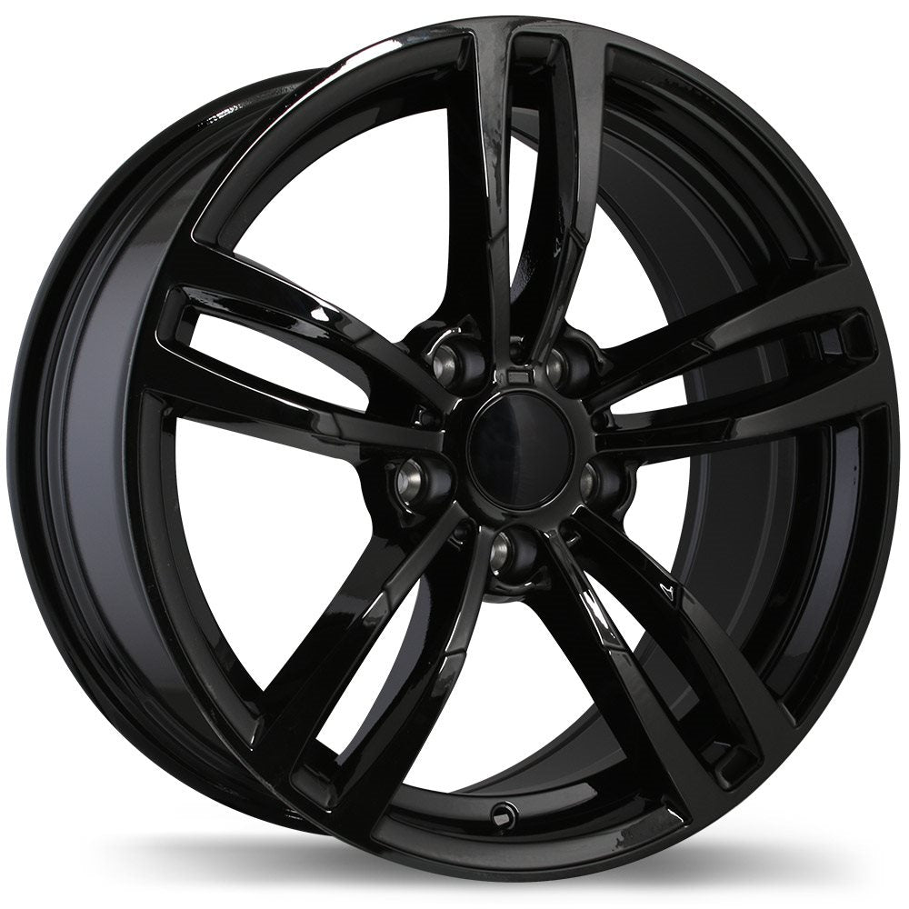 REPLIKA R163A 19X8.5 5X120MM +35 72.6 GLOSS BLACK - TheWheelShop.ca