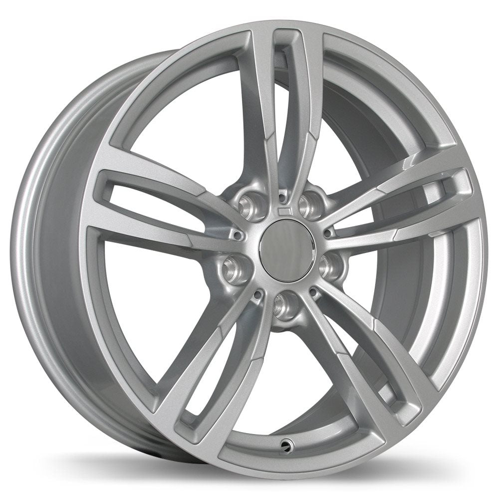 REPLIKA R163A 18X8.0 5X120MM +35 72.6 GLOSS SILVER - TheWheelShop.ca