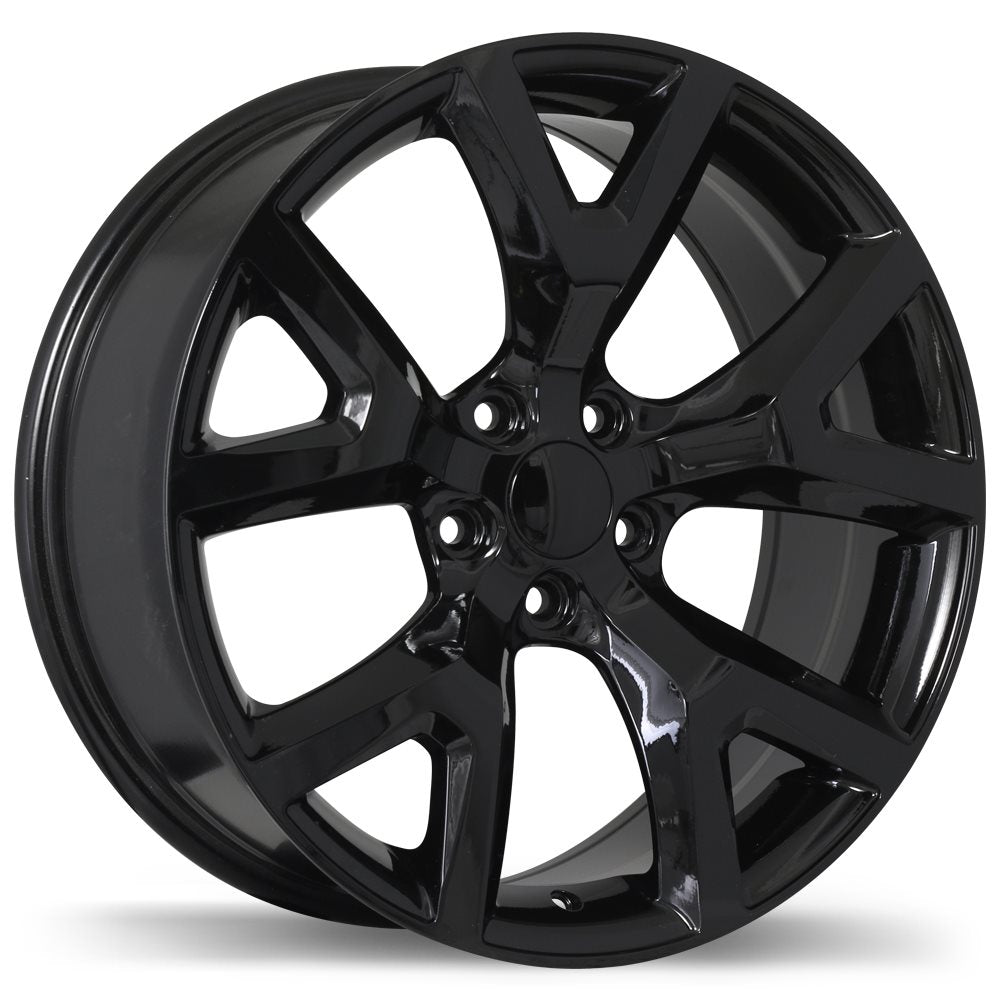 REPLIKA R165A 17X7.5 5X110MM +31 65.1 GLOSS BLACK - TheWheelShop.ca