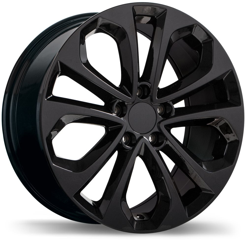 REPLIKA R191 18X8.0 5X114.3MM +50 64.1 GLOSS BLACK - TheWheelShop.ca