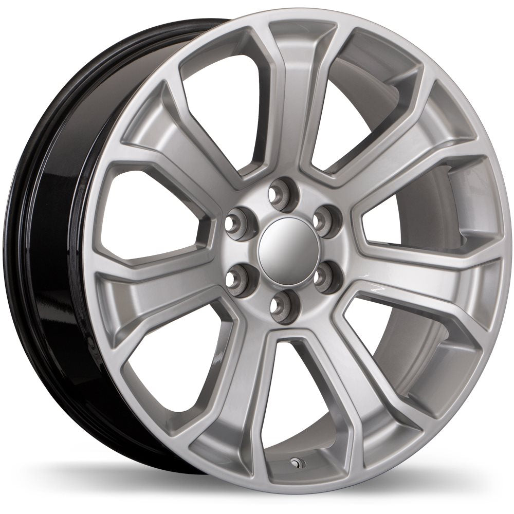Replika R204 20x9.0 6x139.7mm +24 78.1 Hyper Silver – The Wheel Shop CA INC