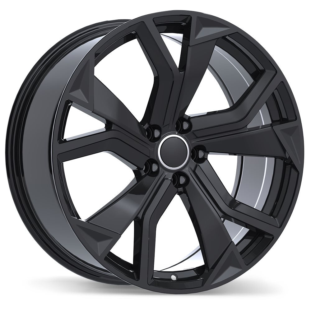REPLIKA R252 20X8.5 5X112MM +25 66.5 GLOSS BLACK - TheWheelShop.ca