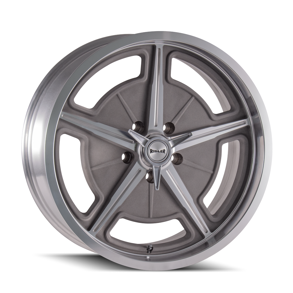 RIDLER 605 18x9.5 5x114.3  0 83.82 MACHINED SPOKES & LIP - TheWheelShop.ca