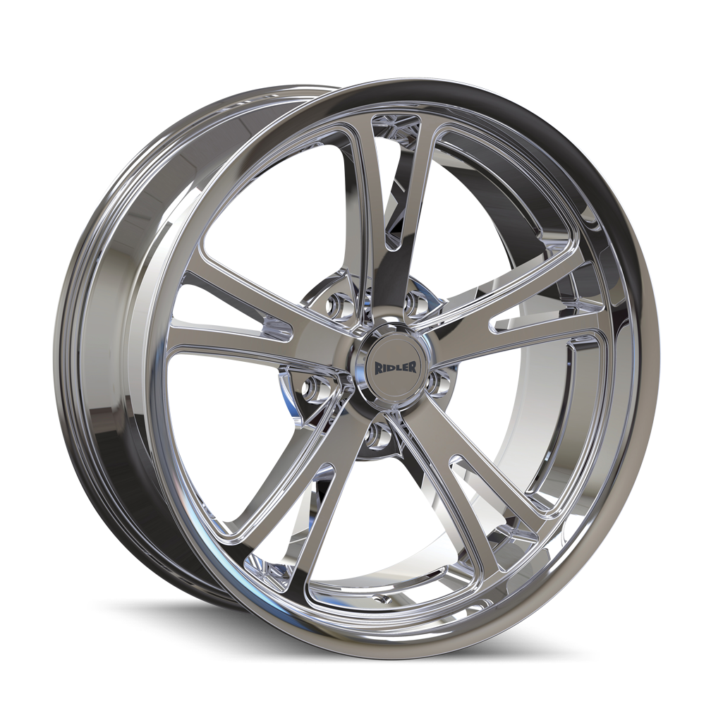 RIDLER 606 18x9.5 5x114.3  0 83.82 CHROME - TheWheelShop.ca