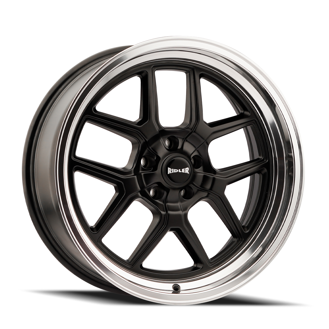 Ridler 610 17x7 5x120.65 0 83.82 Matte Black Polished
