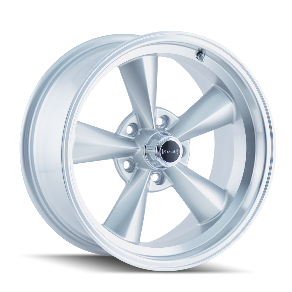 RIDLER 675 17x7 5x114.3  0 83.82 SILVER/MACHINED LIP - TheWheelShop.ca