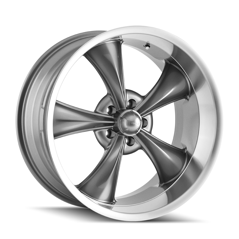 RIDLER 695 17x8 5x120.65  0 83.82 GREY/MACHINED LIP - TheWheelShop.ca