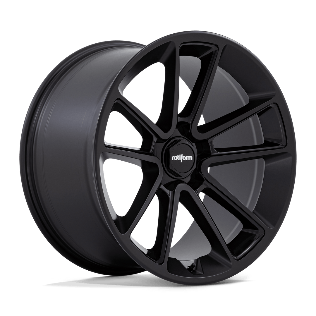 Rotiform 1PC R194 BTL 21x9 5x120 15 74.1 Matte Black With Black Cap and Inside Spoke Details