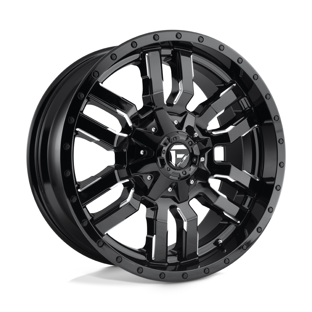 Fuel 1PC D595 Sledge 20x9 6x120 / 6x139.7 19 78.1 Gloss Black Milled