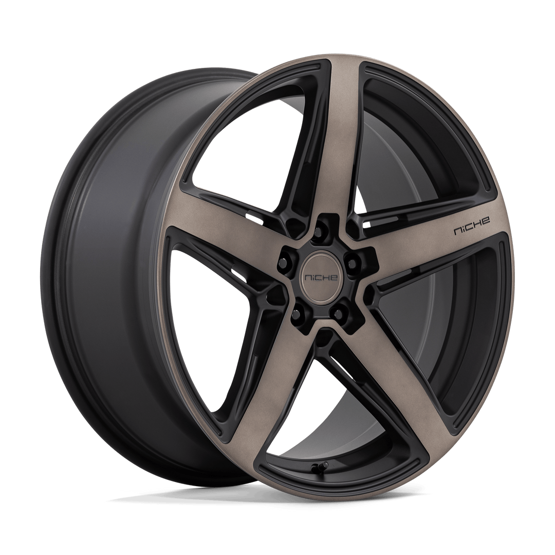 Niche 1PC M271 Teramo 20x9 5x120 38 72.56 Matte Black With Double Dark Tint Face