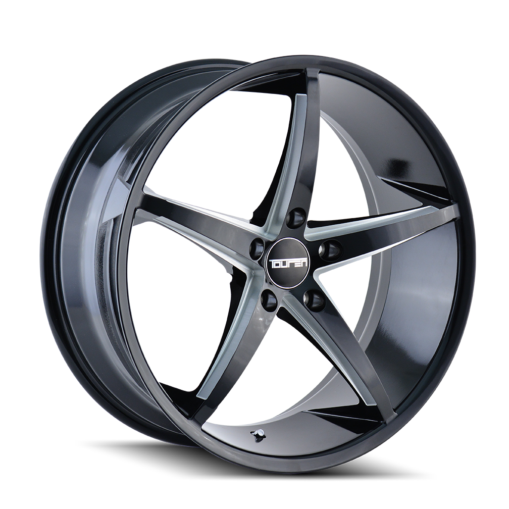 TOUREN TR70 3270 17x7.5 5x100  40 72.62 BLACK/MILLED SPOKES - TheWheelShop.ca