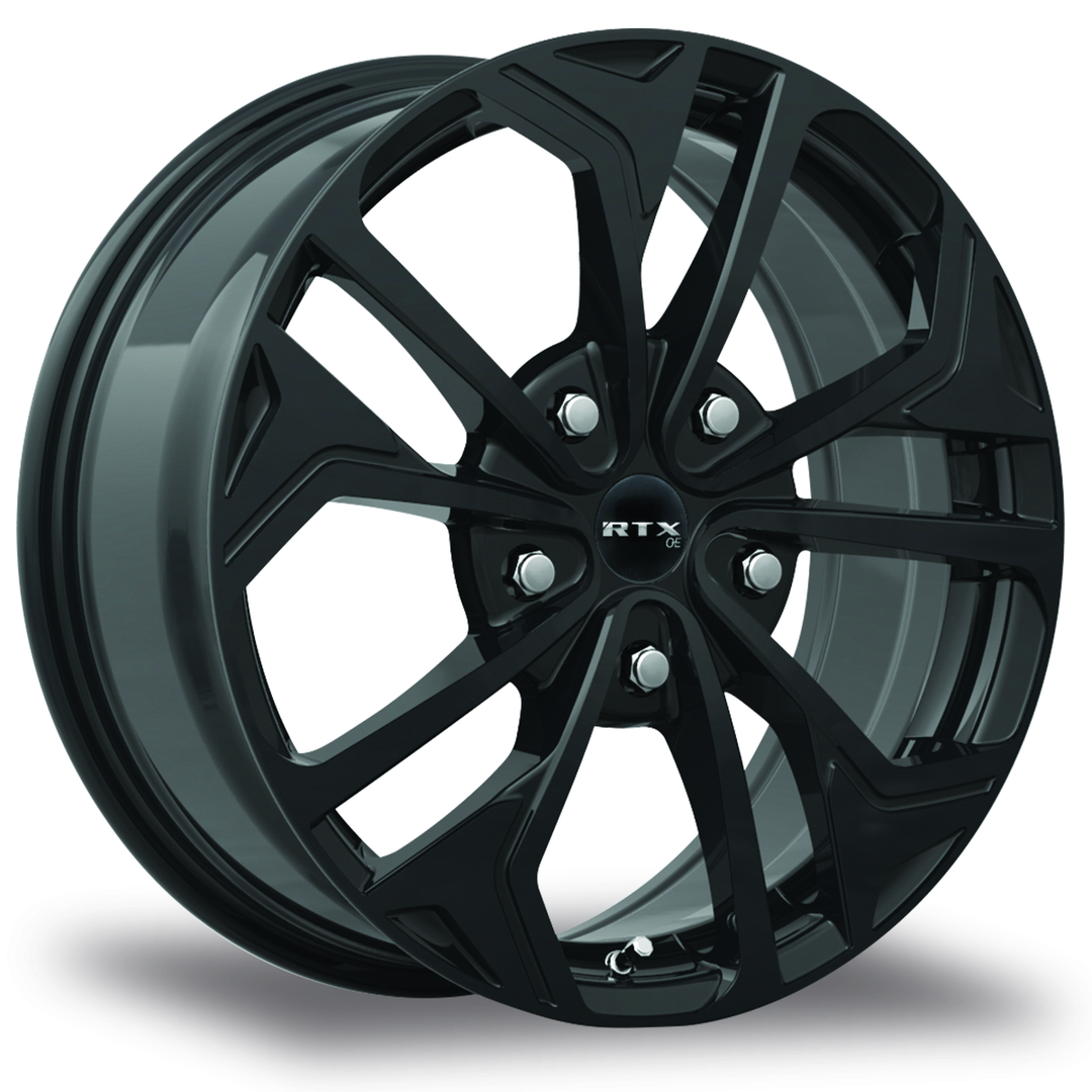 RTX ASAN 19X7.5 5X114.3 45 67.1 GLOSS BLACK - TheWheelShop.ca