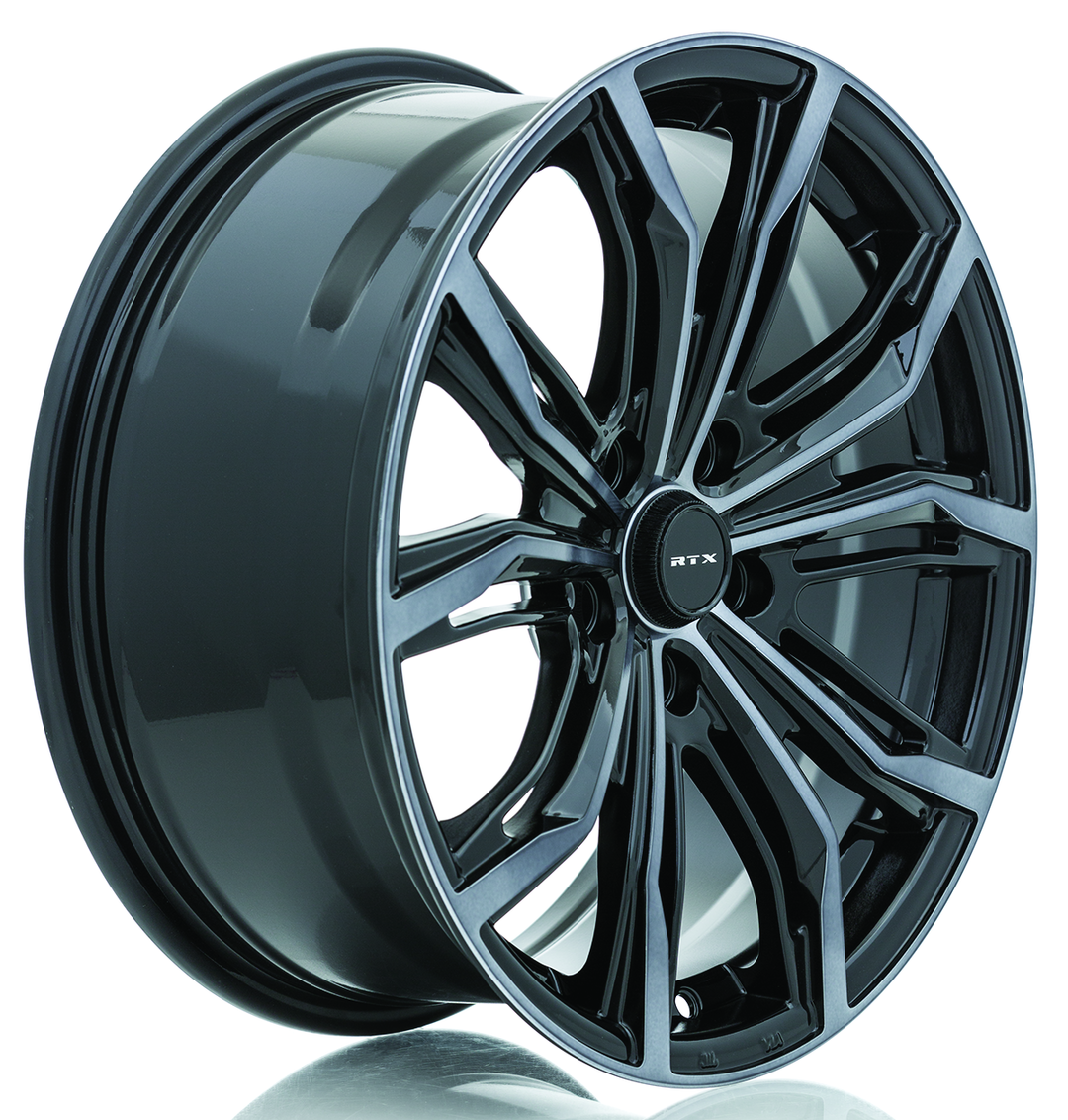 RTX BLACK WIDOW 18X8 5X114.3 42 73.1 BLACK MACHINED GREY - TheWheelShop.ca