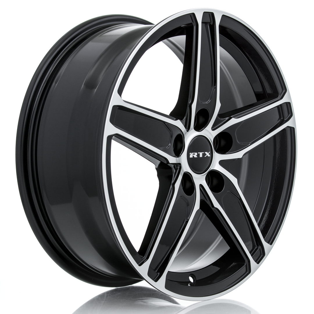 RTX FROST 17X7 5X114.3 42 67.1 BLACK MACHINED - TheWheelShop.ca
