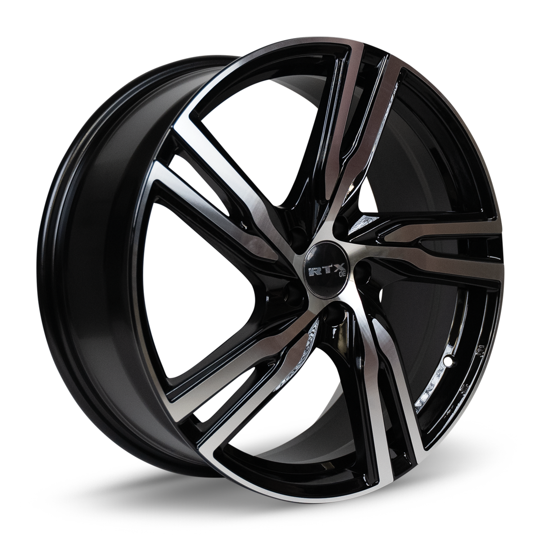 RTX GOTHENBURG 20X8 5X108 45 63.4 GLOSS BLACK MACHINED