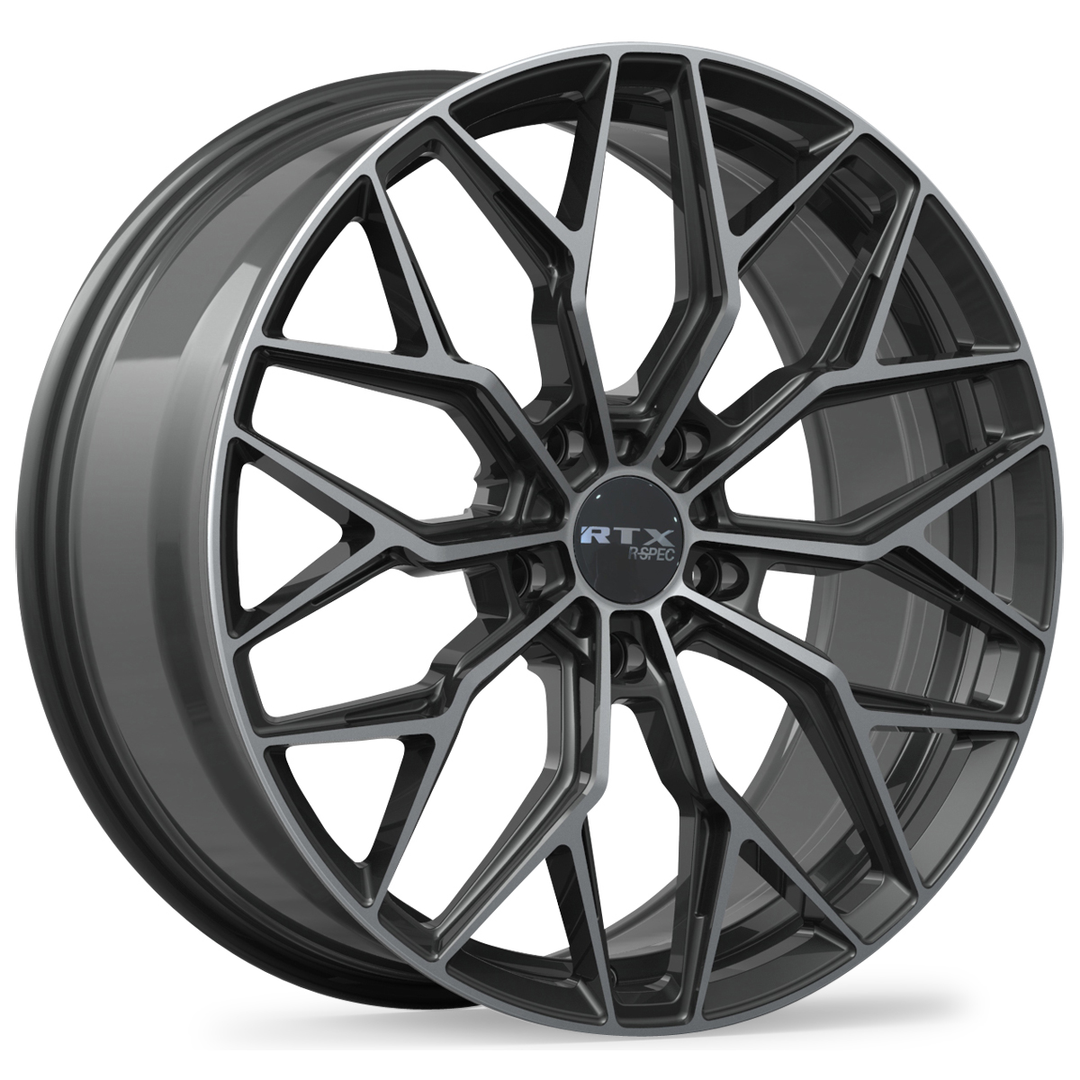 RTX R-Spec RS02 18x8 5x114.3 38 67.1 Gloss Black Machined