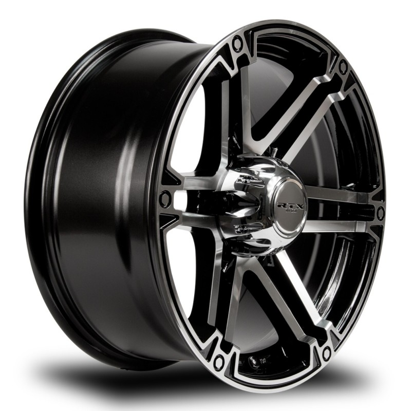 RTX SLATE 17X8 6X139.7 25 106.1 BLACK MACHINED - TheWheelShop.ca