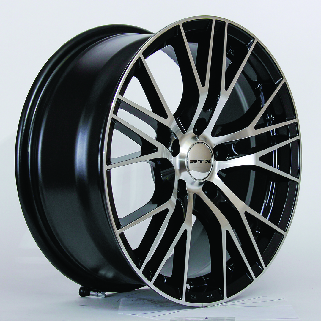 RTX VERTEX 16X7 5X114.3 40 73.1 BLACK MACHINED - TheWheelShop.ca