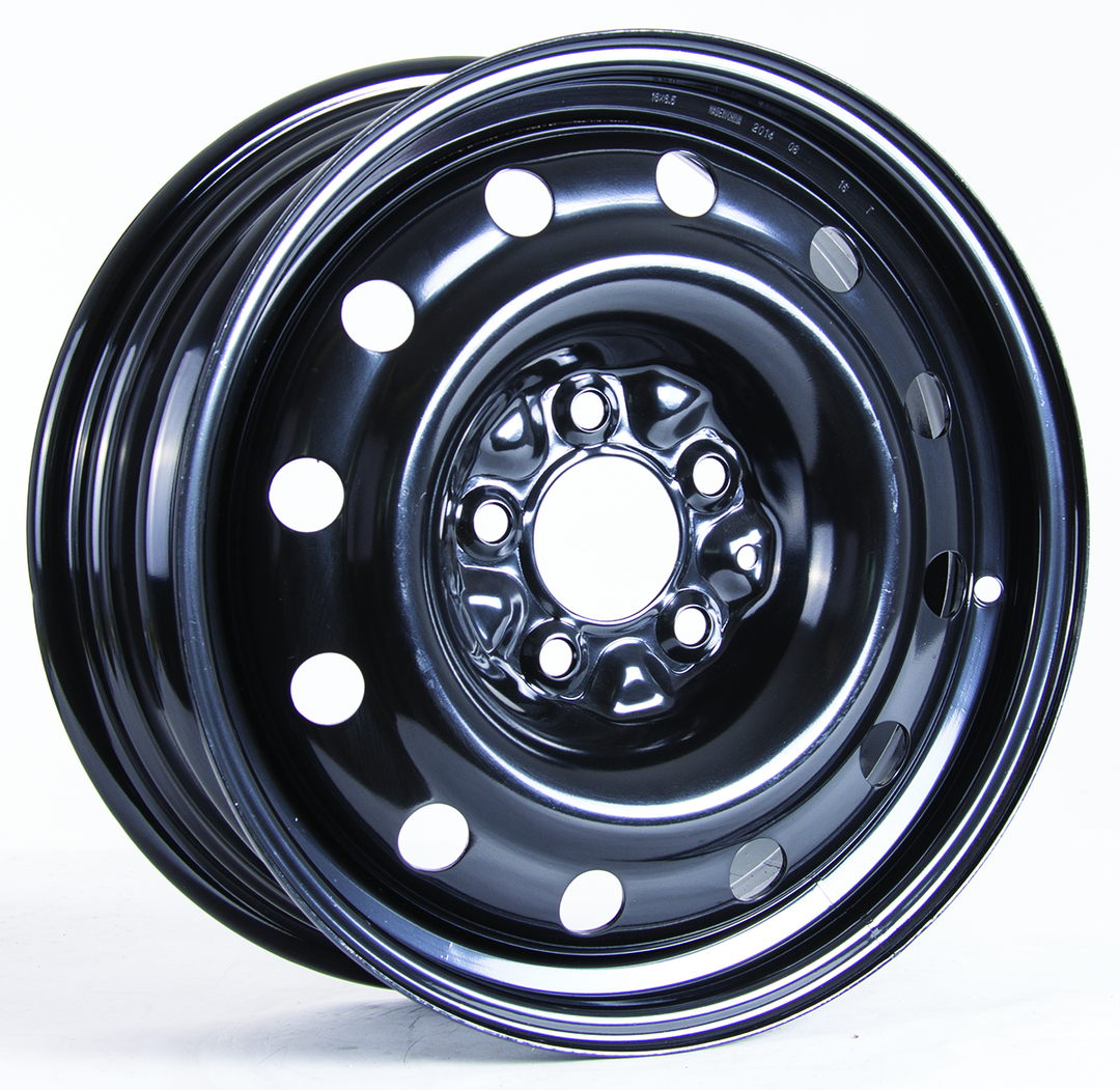 RT STEEL WHEEL 16X6.5 5X114.3 38 71.5 BLACK - TheWheelShop.ca