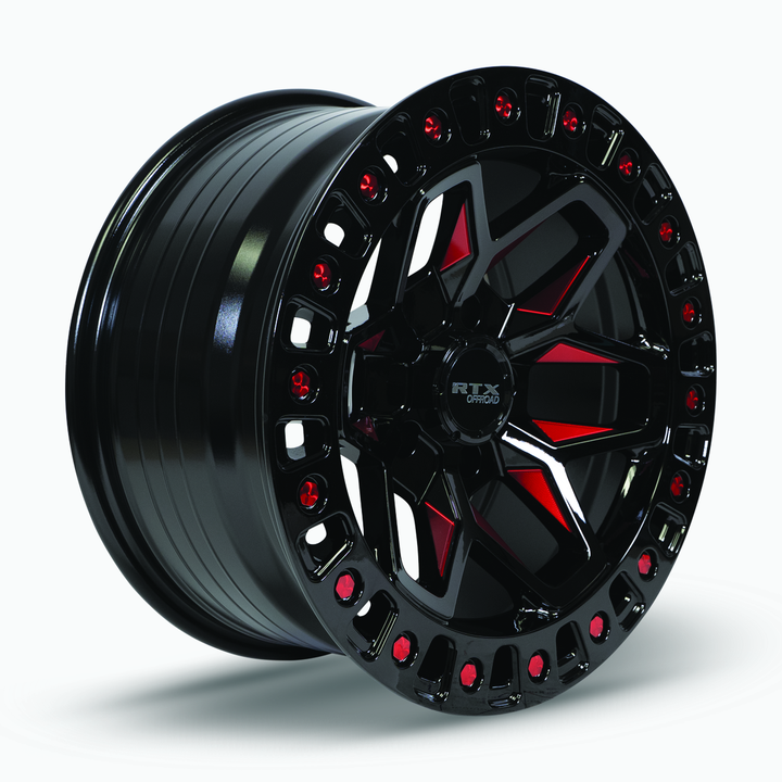 RTX ZION 18X9 6X139.7 0 106.1 BLACK MILLED RED