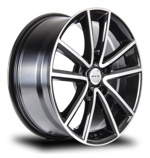 RTX AUBURN 17X7.5 5X127 35 71.5 BLACK MACHINED - TheWheelShop.ca