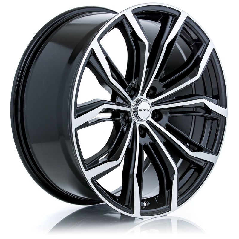 RTX BLACK WIDOW 16X7 5X100 35 54.1 BLACK MACHINED - TheWheelShop.ca