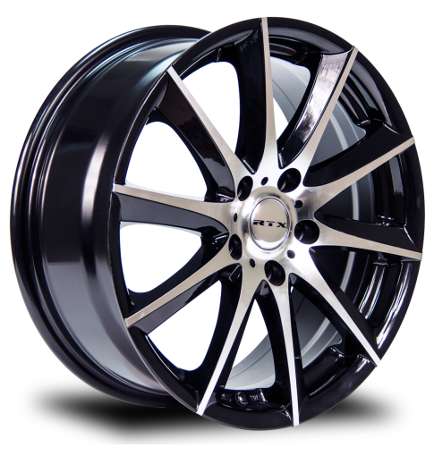 RTX DYNAMO 15X6.5 4X100 38 73.1 BLACK MACHINED - TheWheelShop.ca