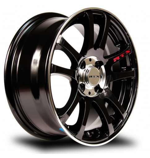 RTX TWIN 15X6.5 4X100 38 73.1 BLACK MACHINED - TheWheelShop.ca