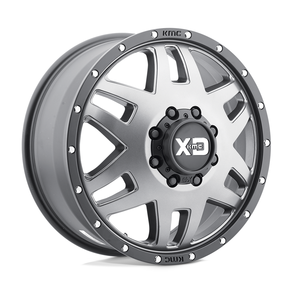 XD XD130 Machete Dually 17x6.5 8x210 -155 154.3 Matte Gray Black Ring