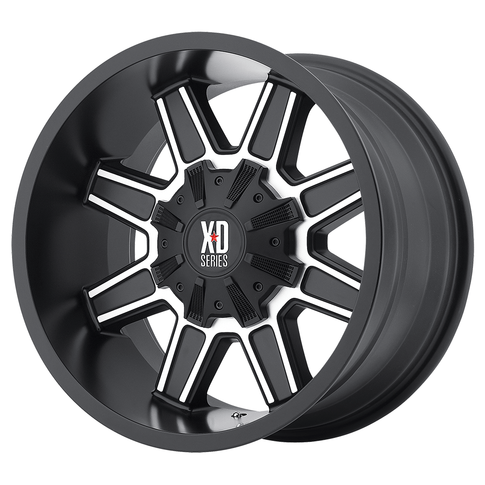 XD WHEELS XD823 TRAP 20X9 6X135 / 6X139.7 18 106.1 SATIN BLACK WITH MACHINED FACE