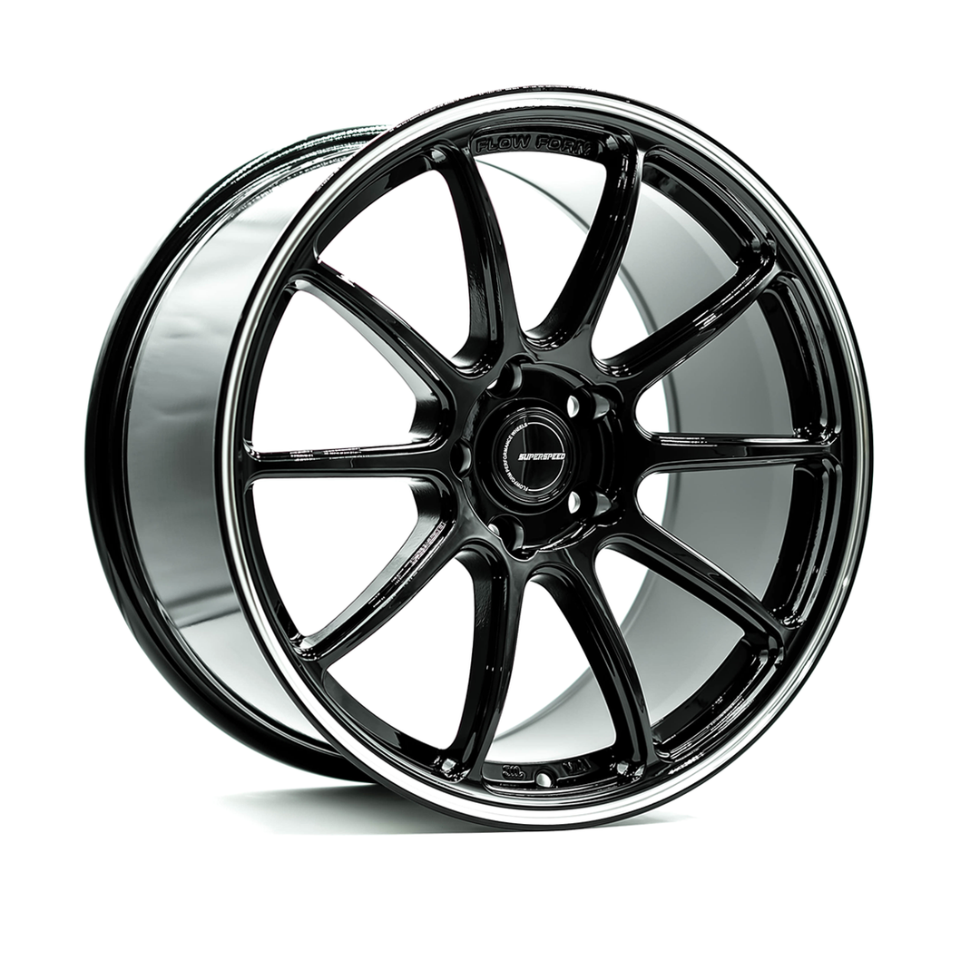 Superspeed Flow Form RF03RR 18x9.5 5x114.3 45 73.1 Black Machining