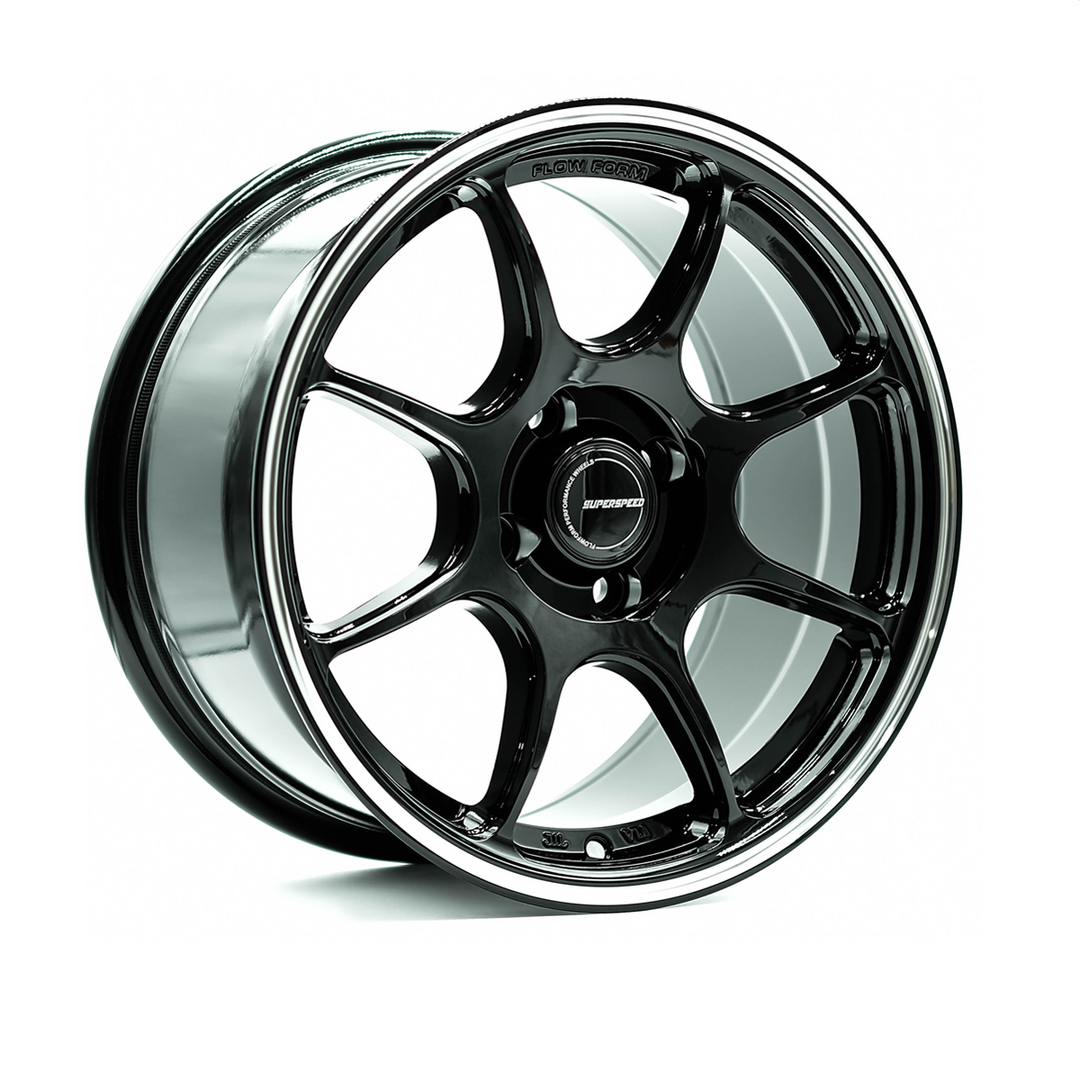 Superspeed Flow Form RF03RR 15x8 4x100 36 73.1 Black Machining
