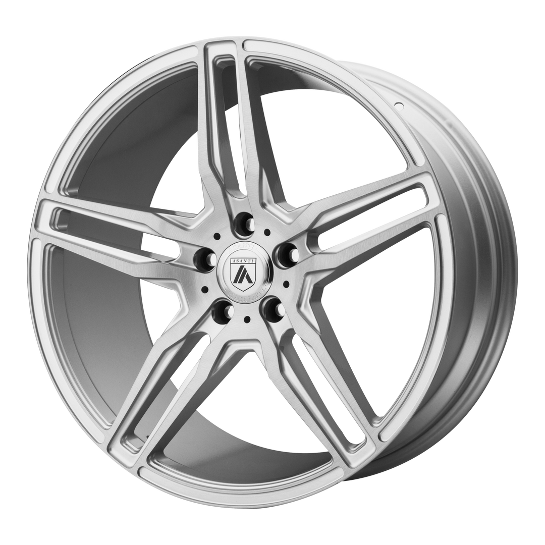 ASANTI WHEELS BLACK LABEL ABL-12 ORION 22X10.5 5X115 25 72.56 BRUSHED SILVER CARBON FIBER INSERT