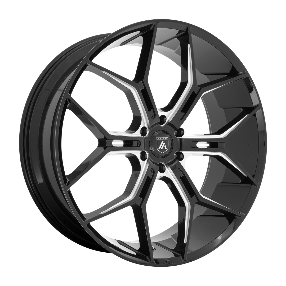 ASANTI WHEELS BLACK LABEL ABL-38 MONARCH TRUCK 22X9.5 6X120 38 66.9 GLOSS BLACK MILLED