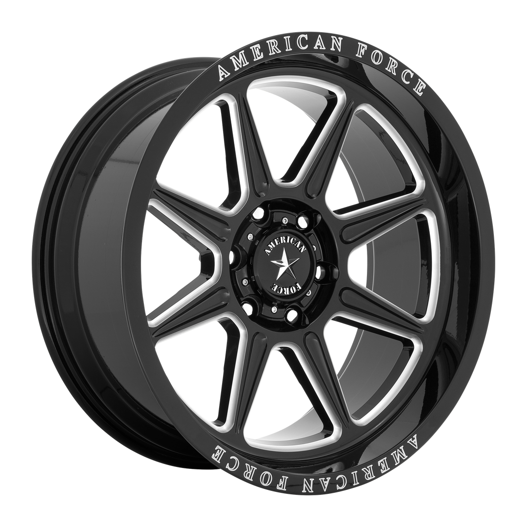 AMERICAN FORCE CAST AC002 TRAIL 20X10 6X135 -18 87.1 GLOSS BLACK MILLED