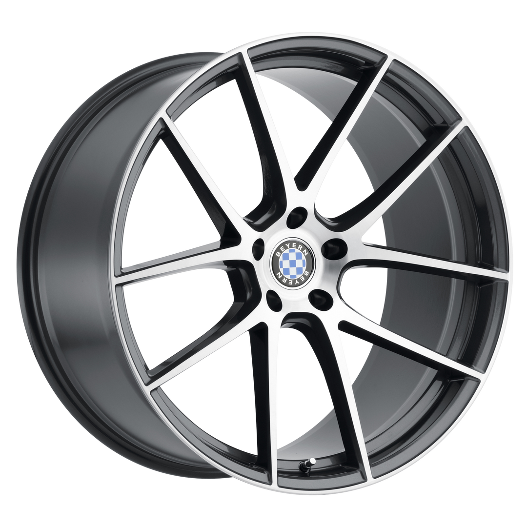 BEYERN RITZ 20X9 5X120 15 72.56 GLOSS GUNMETAL W/ BRUSHED FACE