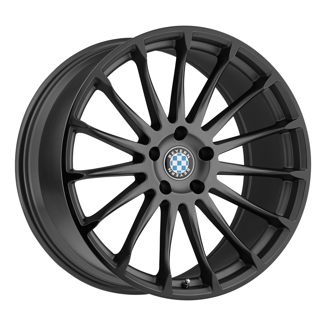 BEYERN AVIATIC 19X9.5 5X120 25 74.1 MATTE GUNMETAL W/ GLOSS BLACK LIP